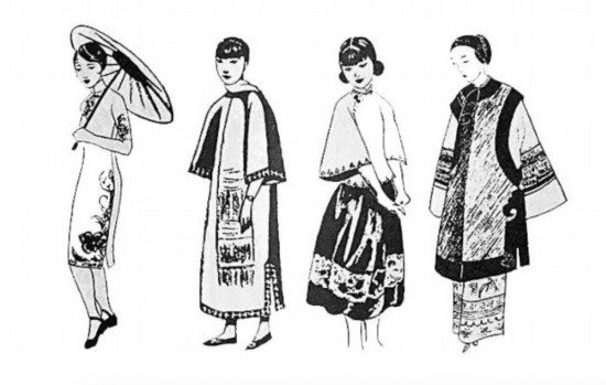 張愛玲《更衣記》英文原版的插圖